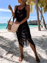 Load image into Gallery viewer, Fringe Scoop Neck Cover-Up