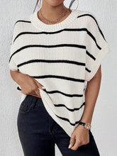 Load image into Gallery viewer, Striped Short Sleeve Knit Top