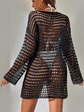 Load image into Gallery viewer, Openwork Boat Neck Cover-Up