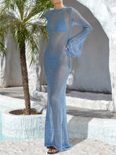 Load image into Gallery viewer, Backless Flare Sleeve Cover-Up Dress