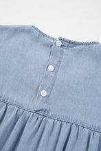 Load image into Gallery viewer, Ruffle Short Sleeve Denim Dress