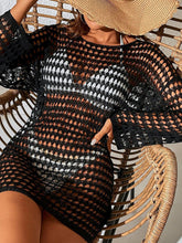 Load image into Gallery viewer, Openwork Boat Neck Cover-Up