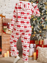 Load image into Gallery viewer, Fuzzy Half Zip Hooded Jumpsuit