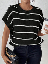 Load image into Gallery viewer, Striped Short Sleeve Knit Top