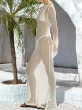 Load image into Gallery viewer, Backless Flare Sleeve Cover-Up Dress