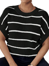 Load image into Gallery viewer, Striped Short Sleeve Knit Top