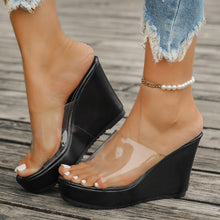 Load image into Gallery viewer, Clear Wedge Sandals