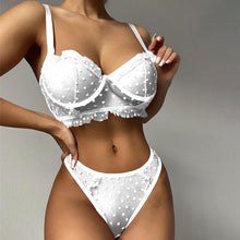 Load image into Gallery viewer, Lace Transparent Lingerie Bra Set