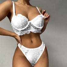 Load image into Gallery viewer, Lace Transparent Lingerie Bra Set