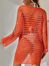 Load image into Gallery viewer, Openwork Boat Neck Cover-Up
