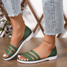 Load image into Gallery viewer, Leather Three-Strap Sandals
