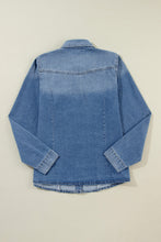 Load image into Gallery viewer, Buttoned Denim Shirt Flap Pockets
