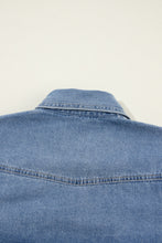 Load image into Gallery viewer, Buttoned Denim Shirt Flap Pockets
