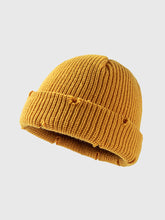 Load image into Gallery viewer, Distressed Cuffed Knit Hat
