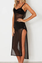 Load image into Gallery viewer, Slit Scoop Neck Sleeveless Cover Up
