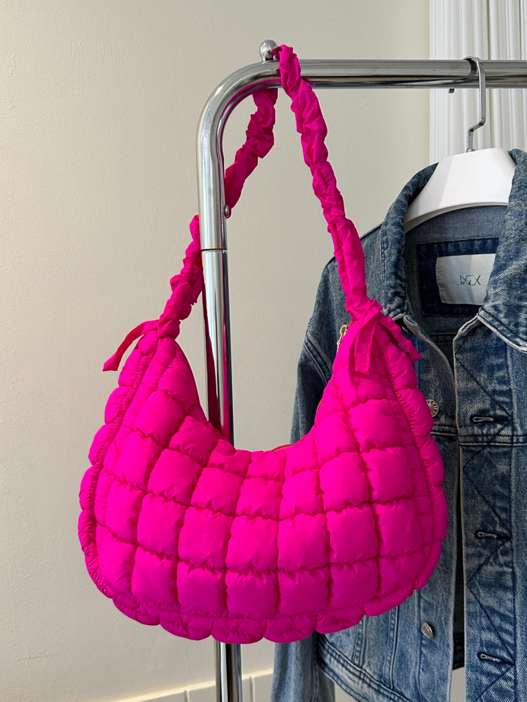 Bubble Quilted Shoulder Bag