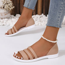 Load image into Gallery viewer, Leather Three-Strap Sandals
