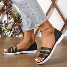 Load image into Gallery viewer, Leather Three-Strap Sandals
