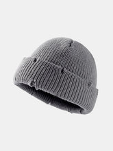 Load image into Gallery viewer, Distressed Cuffed Knit Hat
