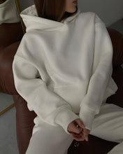 Load image into Gallery viewer, Fleece Hoodie Elastic Jogging Set
